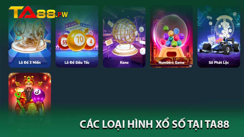 Các Loại Hình Xổ Số Tại Ta88